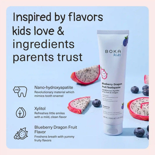 Blueberry Dragon Fruit Kids Nano-hydroxyapatite Toothpaste
