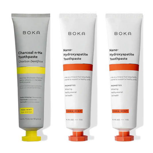 Charcoal Yuzu Mint Nano-hydroxyapatite Toothpaste 3-Pack