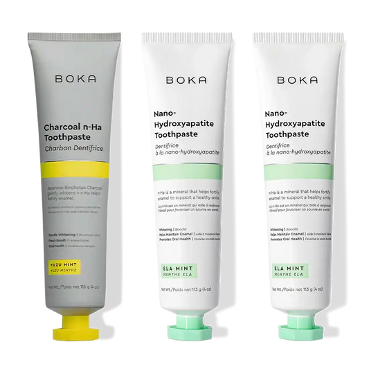 Charcoal Yuzu Mint Nano-hydroxyapatite Toothpaste 3-Pack